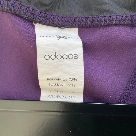 Ododos Leggings 2XL Purple Cropped High Rise Pockets Jogging Yoga Gym Running - Picture 6 of 11